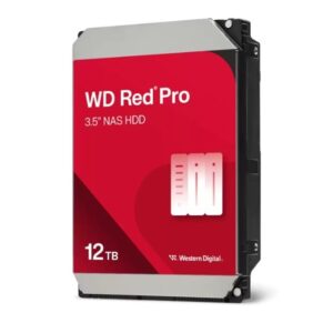 DISCO DURO INTERNO WD RED PRO 12TB 3.5 ESCRITORIO SATA3 6GB/S 256MB 7200RPM 24X7 HOTPLUG NAS 1-24 BAHIAS WD122KFBX