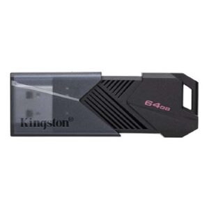 MEMORIA FLASH USB KINGSTON DATA TRAVELER EXODIA ONYX 64GB GEN 1 3.2 TIPO A C/TAPA MVIL NEGRO DTXON/64GB