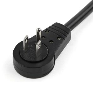 CABLE DE CORRIENTE DE 3M DE EXTENSION - CABLE DE ALIMENTACION ROTATIVO PLANO DE 360 - NEMA 5-15P A NEMA 5-15R - 16AWG - 15A 125V - NEGRO - 3 PUNTAS - UL - STARTECH.COM MOD. RTPAC10110