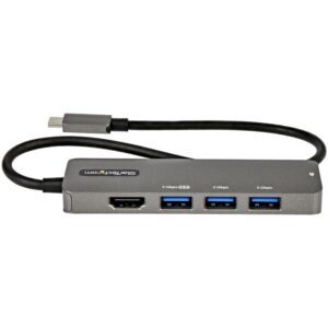 DOCKING STATION USB-C - ADAPTADOR MULTIPUERTOS USB TIPO C A HDMI 2.0B 4K DE 60HZ HDR10 - PD DE 100W DE PASO - HUB USB 3.0 DE 4 PUERTOS - CON CABLE DE 30CM - STARTECH.COM MOD. DKT30CHPD3