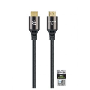 CABLE HDMI.MANHATTAN,355957, 2.1 TEXTIL M-M  3.0M, 8K@60HZ,