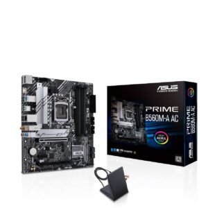 MB ASUS B560 INTEL S-1200 11A GEN/4X DDR4 2666/DP/2X HDMI/M.2/4X USB 3.2/USB-C/WIFI/BLUETOOTH/MICRO ATX/GAMA MEDIA