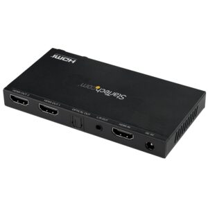 SPLITTER HDMI DE 2 PUERTOS 1X2 DE AUDIO Y VIDEO HDMI 2.0 4K 60HZ CON ESCALADOR Y EXTRACTOR DE AUDIO 3.5MM/SPDIF - 1 ENTRADA Y 2 SALIDAS - COPIADO EDID - TV/PROYECTOR - STARTECH.COM MOD. ST122HD20