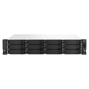 NAS QNAP TS-1264U-RP-4G/FUENTE REDUNDANTE/ 12 BAHIAS SATA HDD 3,5/RACK 2U/NUCLEO CUADRUPLE 2.0 GHZ/4GB DDR4 HASTA 16GB/2 PTO 2,5 LAN GBE/ USB 3.2 X2 /HOTSWAP/ NO INCLUYE DISCOS