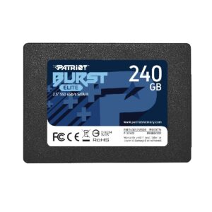 UNIDAD DE ESTADO SOLIDO INTERNO 240GB PATRIOT BURST ELITE 2.5 SATA 3 LECT.450/ESCR.320MBS 7MM PC/LAPTOP/MINIPC SIN BACKET