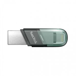 MEMORIA SANDISK 128GB IXPAND FLASH DRIVE FLIP PARA IPHONE/IPAD LIGHTNING/USB 3.1 METLICA CON TAPA DE PLSTICO SDIX90N-128G-GN6NE