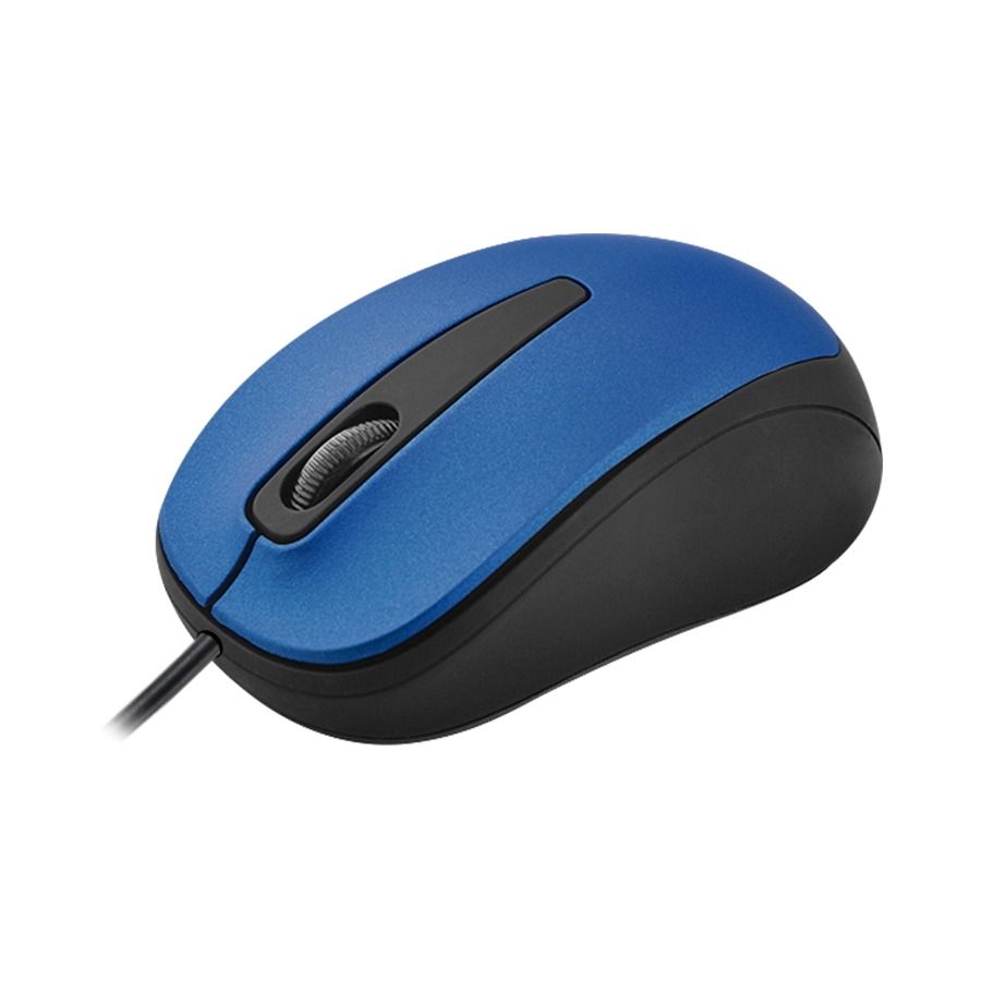MOUSE OPTICO QUARONI ALAMBRICO COLOR AZUL 1200 DPI - Imagen 2