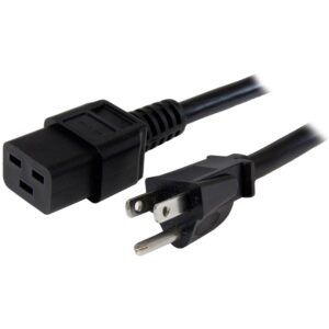 CABLE DE CORRIENTE DE 1.8M DE ALIMENTACION - SERVICIO PESADO - 14AWG - NEMA 5-15P A C19 - 15A 125V - STARTECH.COM MOD. PXT515C19146