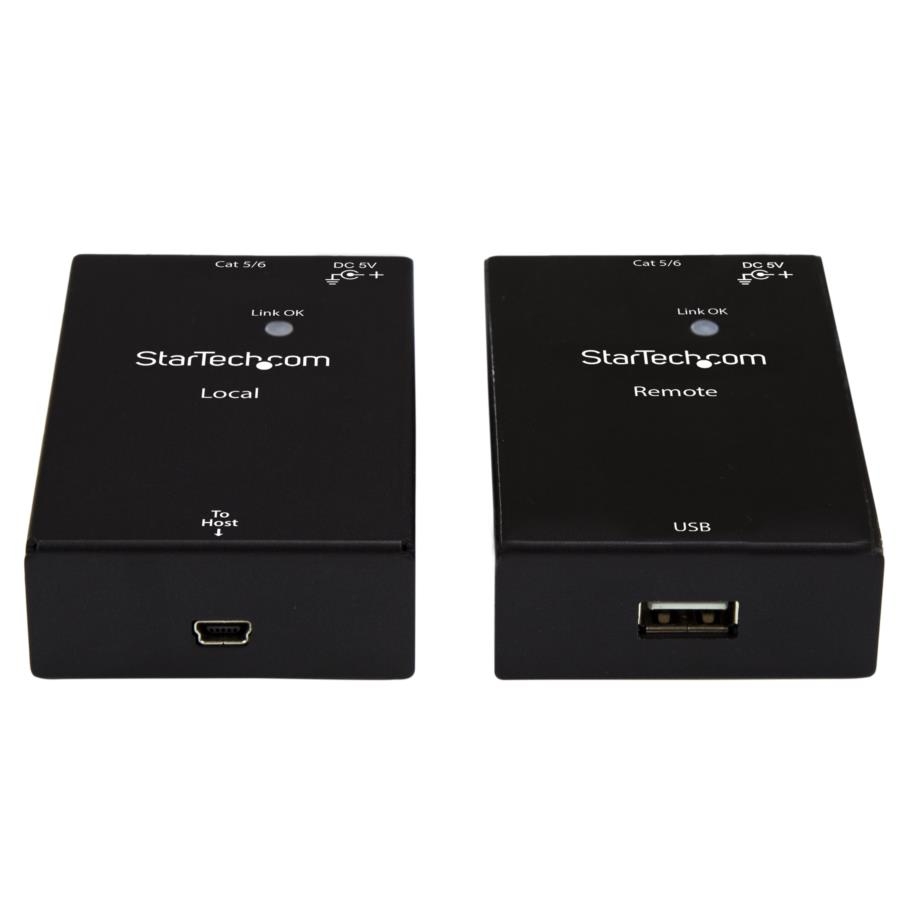 EXTENSOR DE USB 2.0 A TRAVS DE CABLE RJ45 CAT5E/CAT6 - HASTA 50M - KIT ADAPTADOR EXTENSOR DE ALTA VELOCIDAD DE PUERTO USB - ALIMENTADO - 480MBPS - EN METAL - STARTECH.COM MOD. USB2001EXTV