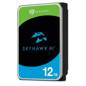 DISCO DURO INTERNO SEAGATE SKYHAWK AI 12TB 3.5 ESCRITORIO SATA3 6GB/S 256MB 7200RPM VIDEO VIGILANCIA AI 24X7 NVR 1-16 BAHIAS 1-64 CAM