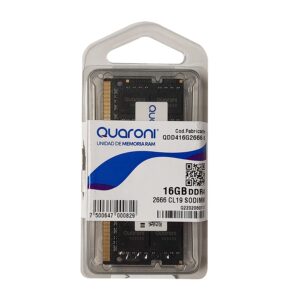 MEMORIA RAM QUARONI SODIMM DDR4 16GB 2666MHZ CL19 260PIN 1.2V