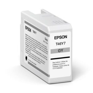 CARTUCHO EPSON MODELO T46Y GRIS, PARA PLOTTER P900 (50 ML)
