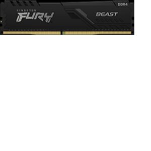 MEMORIA RAM KINGSTON DIMM DDR4 16GB 2666MT/S FURY BEAST CL16 288PIN 1.2V C/DISIPADOR DE CALOR P/PC/GAMER/ALTO RENDIMIENTO (KF426C16BB1/16)