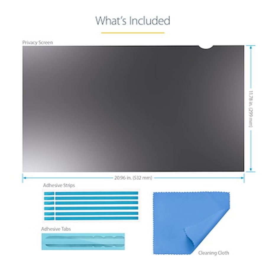 FILTRO DE PRIVACIDAD PARA MONITOR DE 24 - OPACO O CON BRILLO - REDUCCIN DE LA LUZ AZUL - MICA DE PRIVACIDAD PRIVSCNMON24 - STARTECH.COM MOD. PRIVSCNMON24