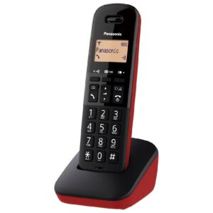 TELEFONO PANASONIC KX-TGB310MER INALAMBRICO PANTALLA LCD COLOR AMBAR 50 NUMEROS EN DIRECTORIO BLOQUE DE LLAMADAS NO DESEADAS VOLUMEN DE RECEPTOR LOCALIZADOR DE AURICULAR ROJO