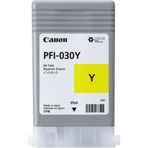 TANQUE DE TINTA CANON PFI-030Y AMARILLO, CAPACIDAD 55 ML, COMPATIBLE TA-20,TA-30